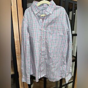 Southern Tide boys performance button down shirt long sleeve plaid classic fit